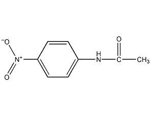 Structural formula of p-nitroacetanilide