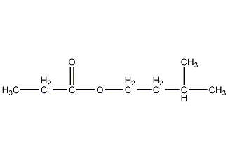 Isoamyl propionate structural formula