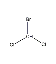 Structural formula of bromodichloromethane