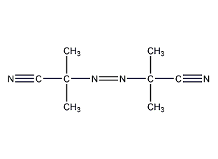 2,2'-Azobis(isobutyronitrile) structural formula