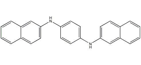 N,N'-bis(2-naphthyl)-p-phenylenediamine structural formula