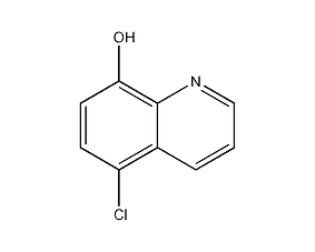 5-chloro-8-hydroxyquinoline structural formula