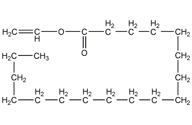 Structural formula of vinyl stearate