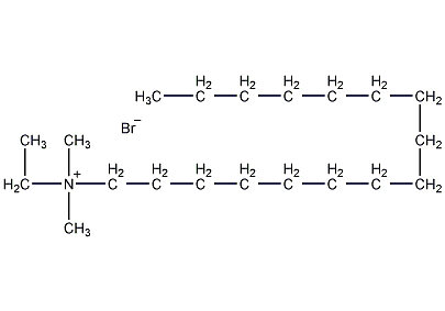 Hexadecyldimethylethylammonium bromide structural formula