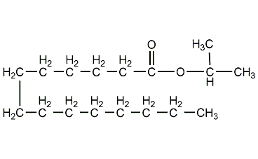 Isopropyl myristate structural formula