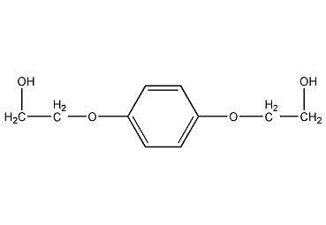 Structural formula of hydroquinone dihydroxyethyl ether