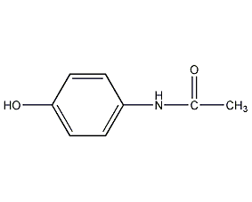 Structural formula of p-hydroxyacetanilide