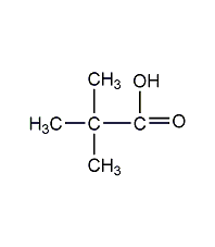 Trimethylacetic acid structural formula