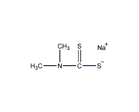 Sodium dimethyldithiocarbamate structural formula
