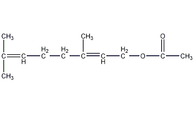 Geranyl acetate structural formula