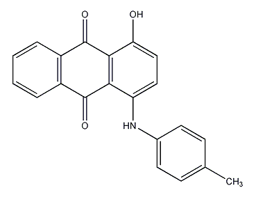 1-hydroxy-4-(p-toluylamino)anthraquinone structural formula