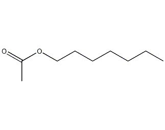 Heptyl acetate structural formula