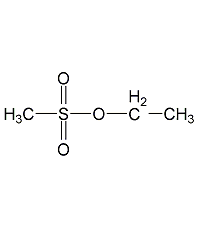 Structural formula of ethyl methane sulfonate