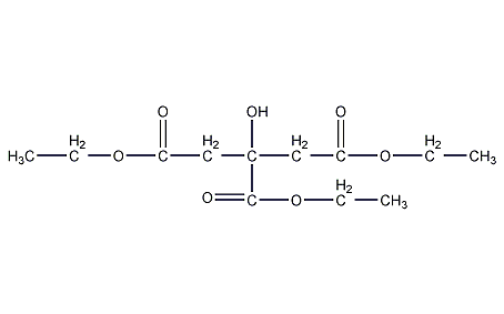 Triethyl citrate structural formula