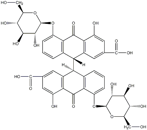 Structural formula of sennoside B