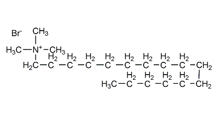 Hexadecyltrimethylammonium bromide structural formula