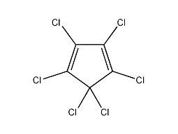 Hexachlorocyclopentadiene structural formula