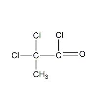 Trichloroacetyl chloride structural formula