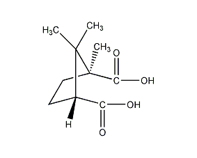 (+)-camphoric acid structural formula