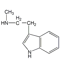 N-ω-methyltryptamine structural formula