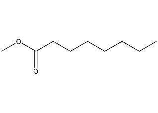 Structural formula of methyl octanoate