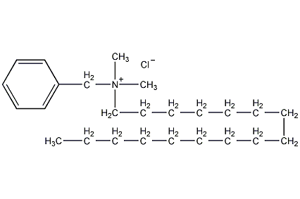 Hexadecylbenzyldimethylammonium chloride structural formula