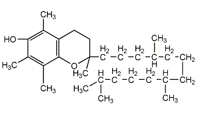 D-α-tocopherol structural formula