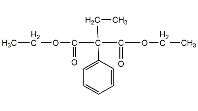 Phenylethyl malonate diethyl ester structural formula