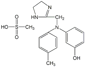 Structural formula of phenolaminozoline maleate
