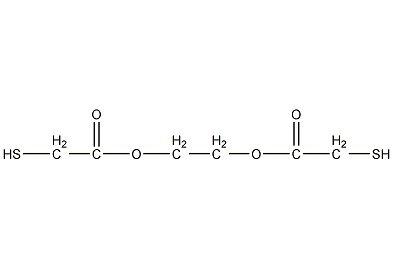 Bis(mercaptoacetic acid) ethylene glycol structural formula
