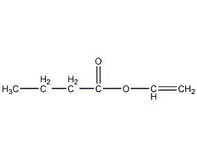 Structural formula of vinyl butyrate