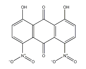 1,8-dihydroxy-4,5-dinitro-9,10-anthraquinone structural formula