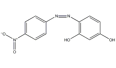 Structural formula of p-nitrophenylazoresorcin