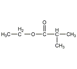 Ethyl isobutyrate structural formula