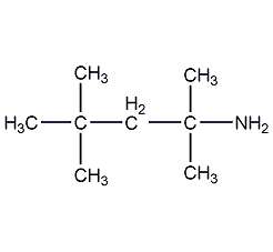 Structural formula of tert-octylamine