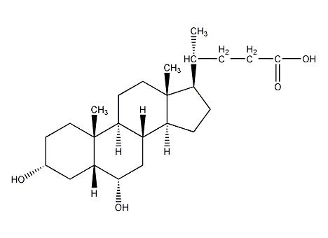 Dihydroxycholanic acid structural formula