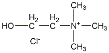 Choline chloride structural formula