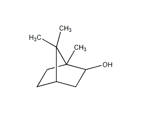 Exterior shape-1,7,7-trimethylbicyclo(2.2.1)-2-  Heptanol structural formula
