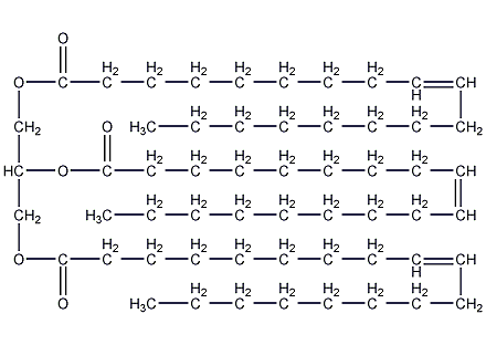 Trioolein structural formula