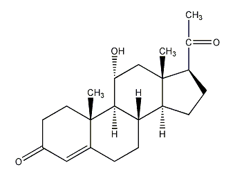 11α-hydroxyprogesterone structural formula