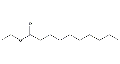 Structural formula of ethyl decanoate