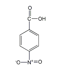 Structural formula of p-nitrobenzoic acid