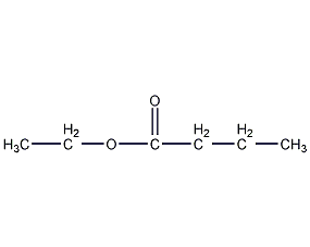 Ethyl butyrate structural formula