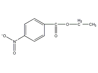 Structural formula of ethyl p-nitrobenzoate
