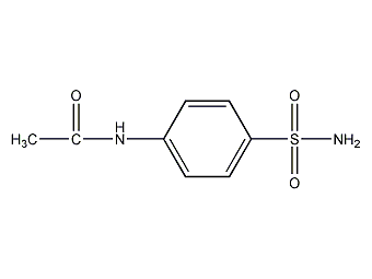 Structural formula of p-acetamidobenzenesulfonamide