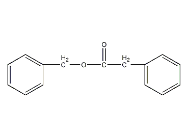 Structural formula of benzyl phenylacetate