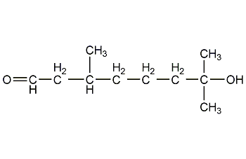 Hydroxycitronellal structural formula