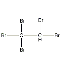 Pentabromoethane structural formula