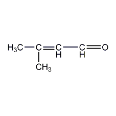 3-methyl-2-butenal structural formula