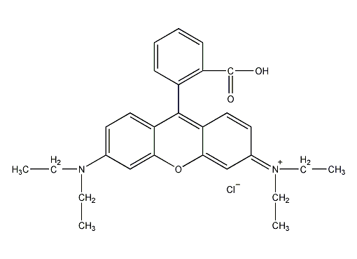 Rhodamine B structural formula